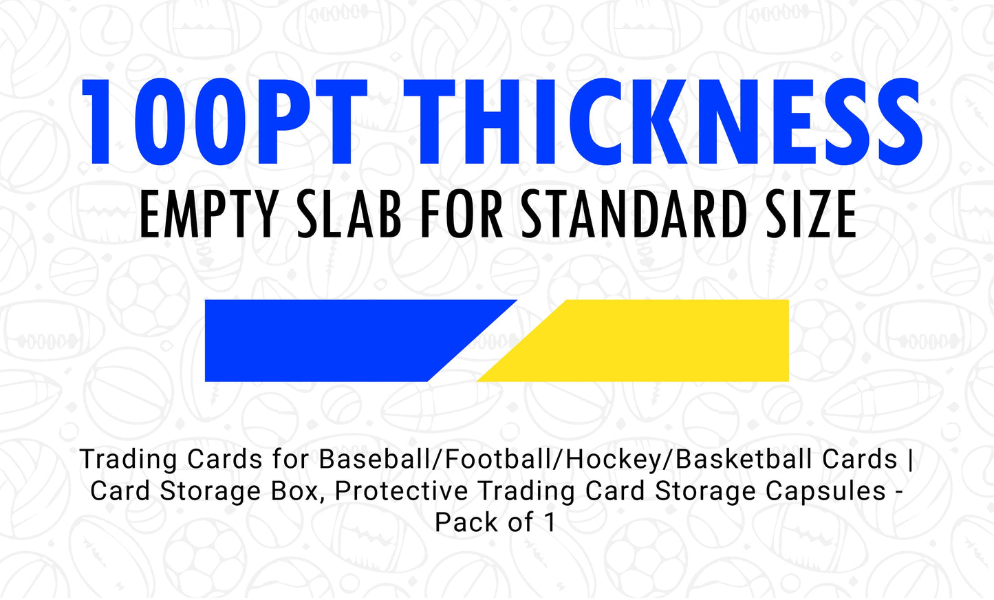 Trading card storage capsules in vanity slabs holder 100pt thickness for standard size cards