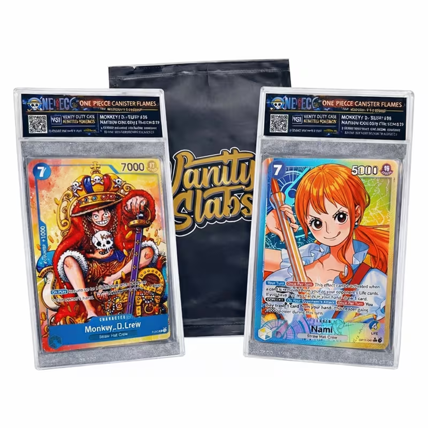 One Piece Card Random Slab | Super Rare Card in Display Slabs! | Includes 10 BONUS Cards (Holo/Uncommon/Common) | Perfect Giftable for Kids & Collectors