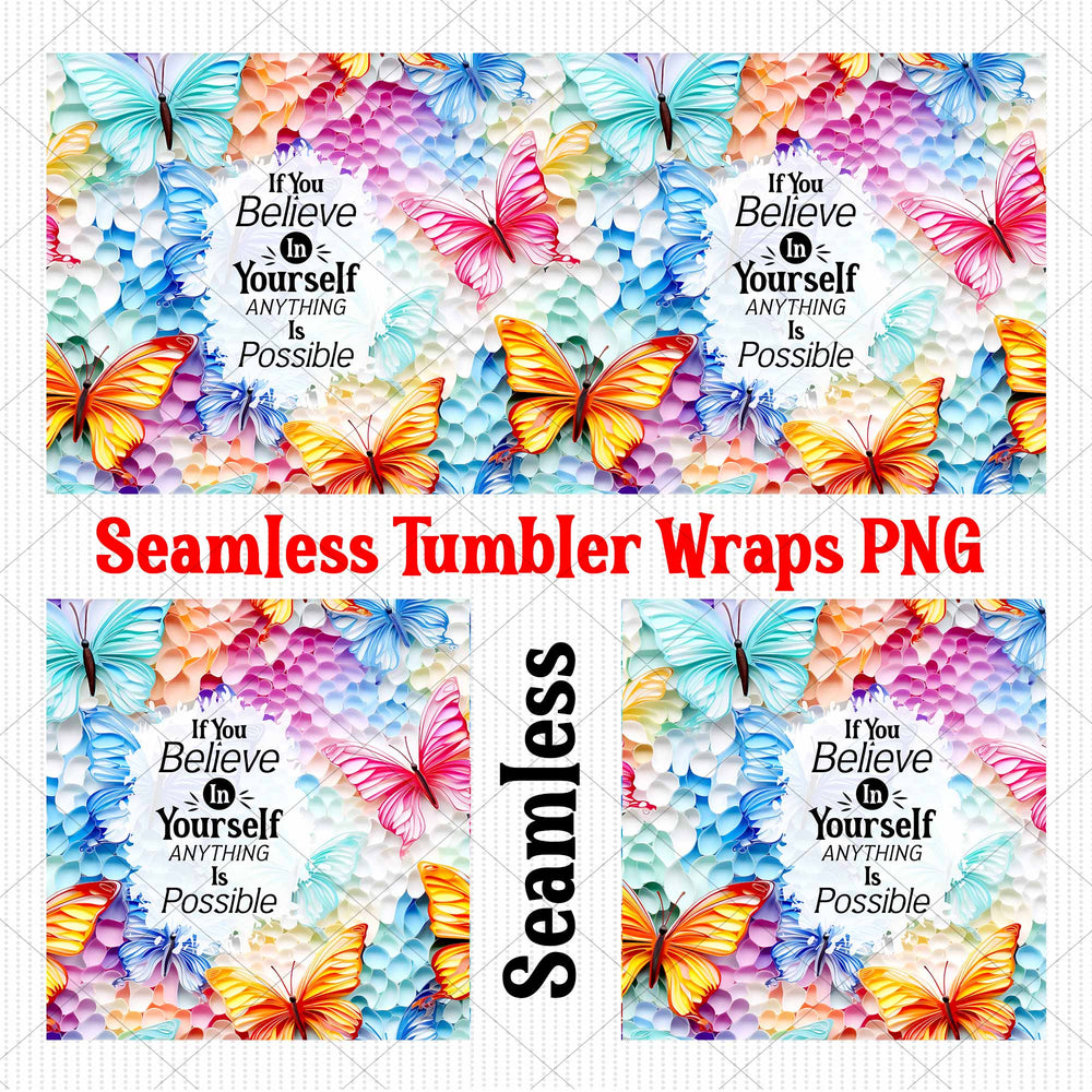 Butterfly Tumbler Wrap Designs