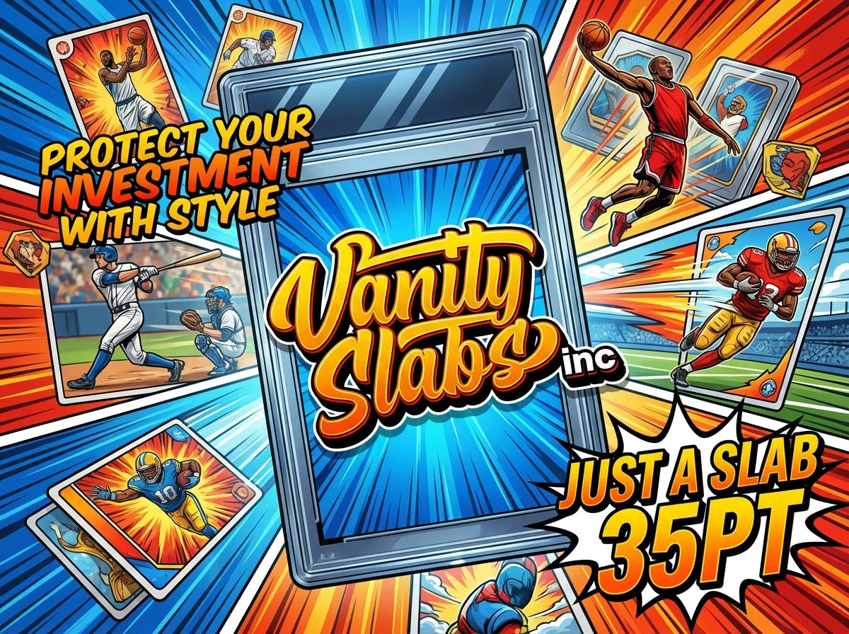 Vanity Slabs Holder 35pt Thickness for Standard Size Trading Cards Plastic Case for Baseball Football Hockey Basketball Cards