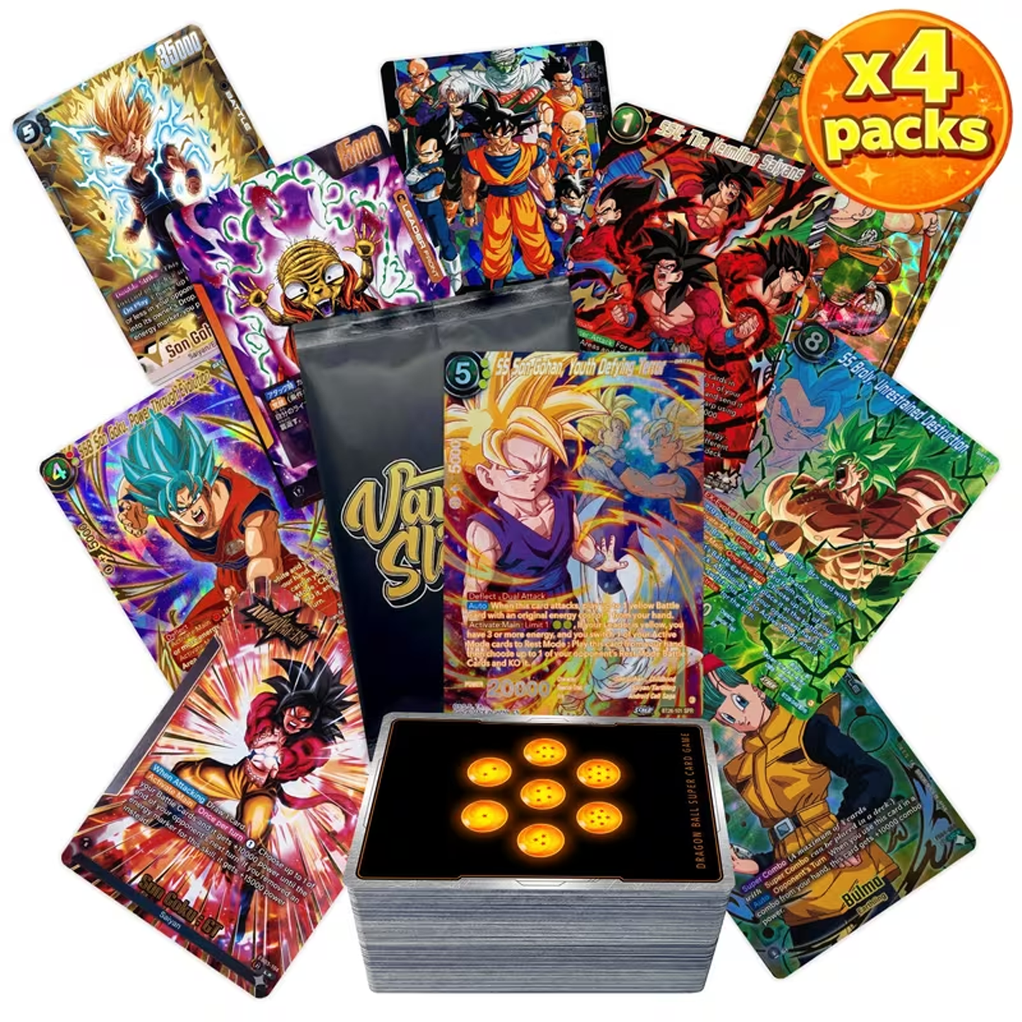 Dragon Ball Z Trainer Bundle | 60+ Dragon Ball Z Cards | 1x Super Rares Guaranteed | Random Holos/Rares Included! | Perfect Giftable for Kids & Collectors!