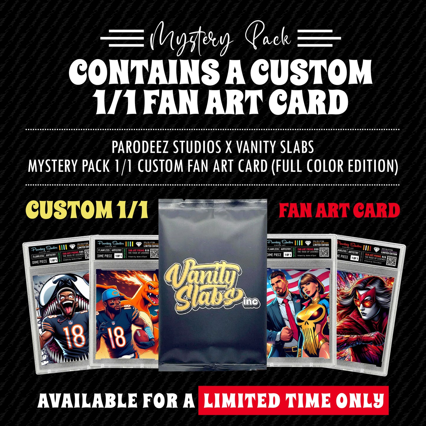 Non-Sport Custom Art Mystery Slab (1/1 Variant)– Encapsulated Luxury Collectible | Silver, Gold, Metal or Glass Edition