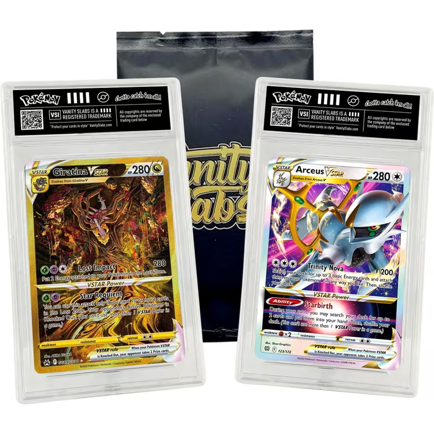 Pokémon Random Slab | Ultra or Double Rare Card in Slab | EX, V, VMAX, VSTAR | Includes 10 BONUS Holo Cards | Perfect Gift for Kids & Collectors