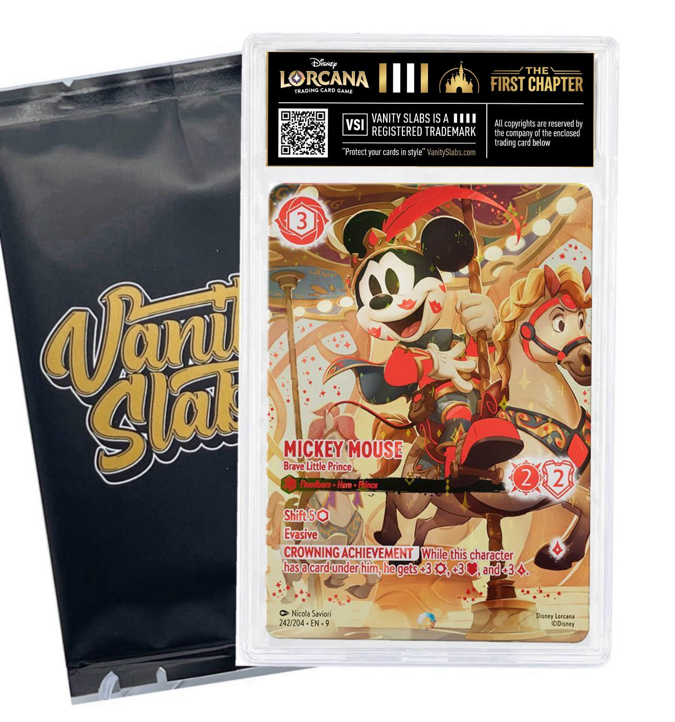Disney Lorcana Mystery Slab | Possible Enchanted, Legendary, Super Rare, Foil or Popular Character Card Encapsulated