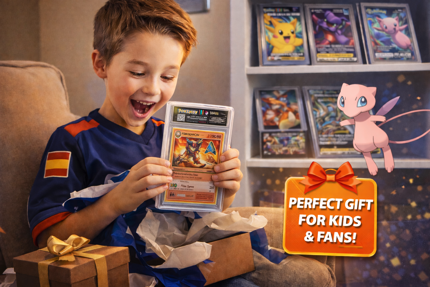 Vanity Slabs® Pokémon Mystery Pack – 1 Slab Hit + EX Card + 10 Holographics