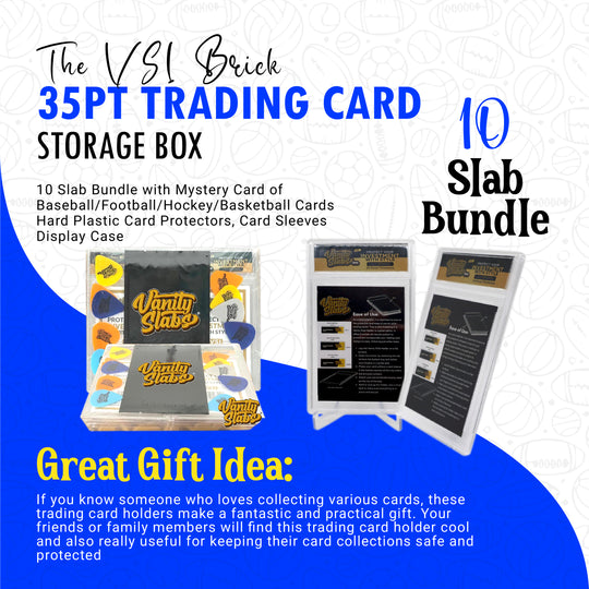 The VSI Brick - 10 Slab 35pt Bundle with Mystery Card Baseball Football Hockey Basketball Cards