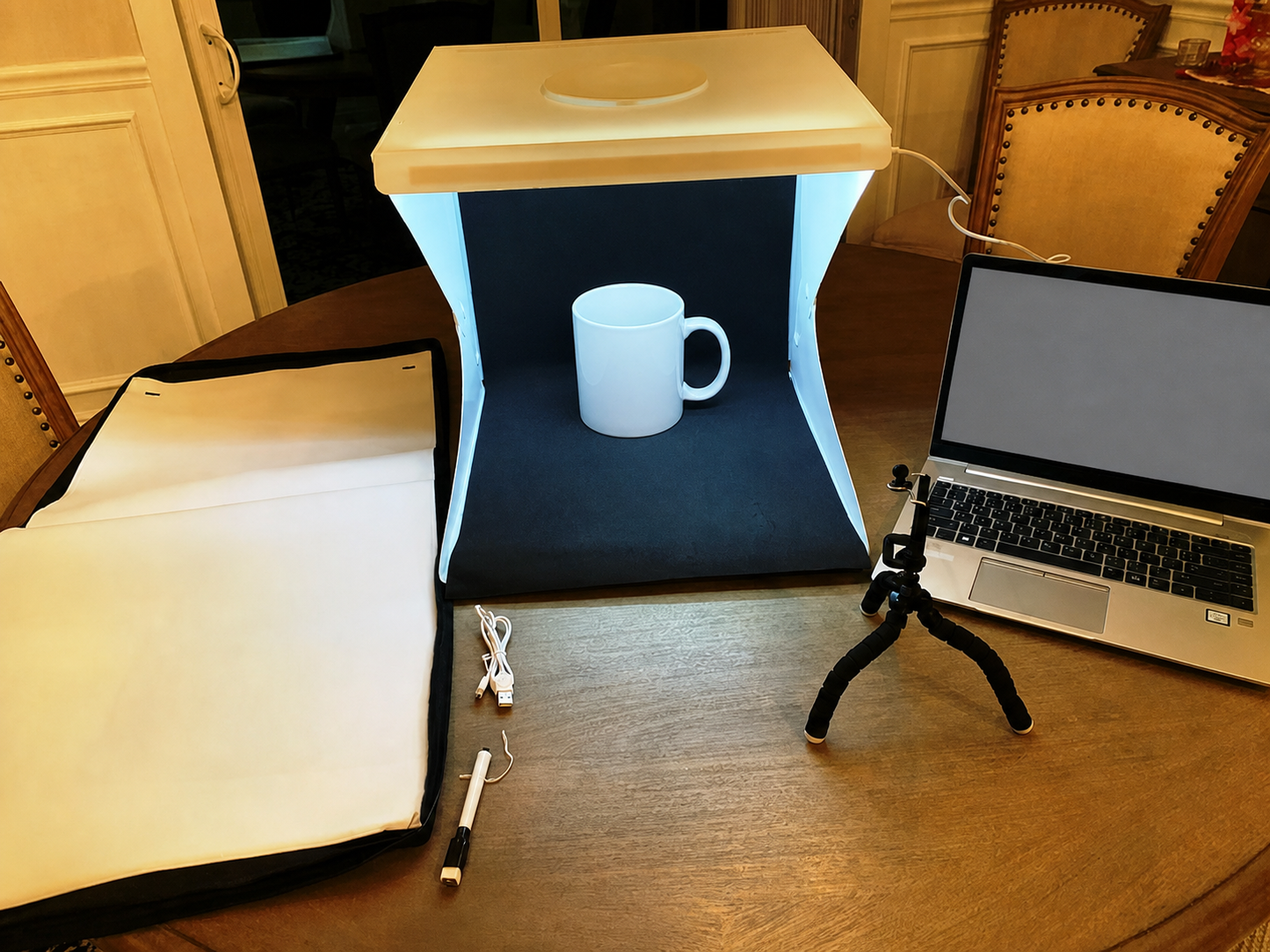 16-Inch Portable LED Photo Box Kit | Vanity Slabs