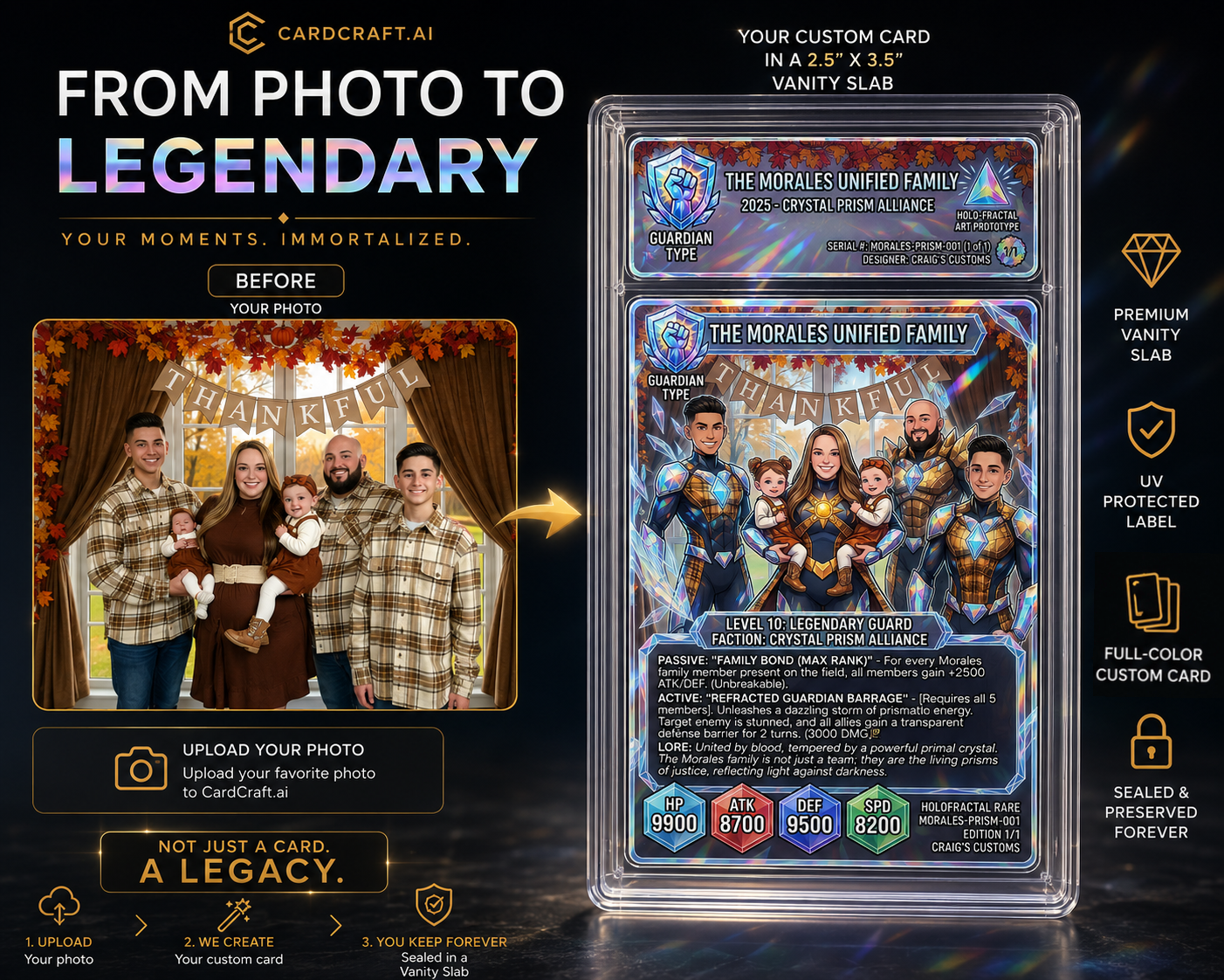 CardCraft Collectible — Custom Slab