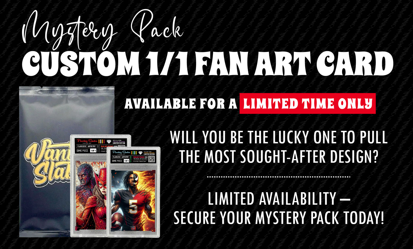 Non-Sport Custom Art Mystery Slab (1/1 Variant)– Encapsulated Luxury Collectible | Silver, Gold, Metal or Glass Edition