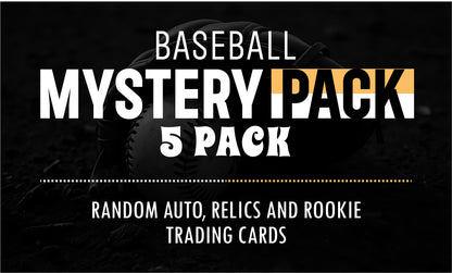 Baseball Mystery 5 Packs (Random Relic & Rookies Trading Cards)
