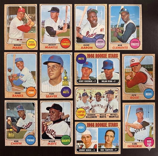 1968 Topps Baseball Mystery Card ⚾ Premium Magnetic Holder | Nolan Ryan RC Chase 🔥 1 Random Card Encased | From Complete 598 Card Set Chase
