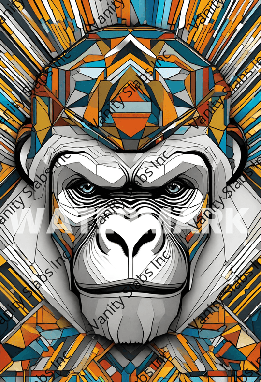 Ai Custom Art for Trading Card (Gorilla Disco) - Digital Download or Print and Ship -  from [store] by Vanity Slabs Inc - ai, Artwork