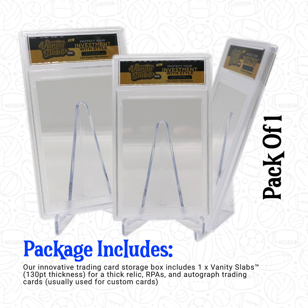 Vanity Slabs Holder for RPA Cards 130pt Thickness Empty Slab for Thick Trading Cards