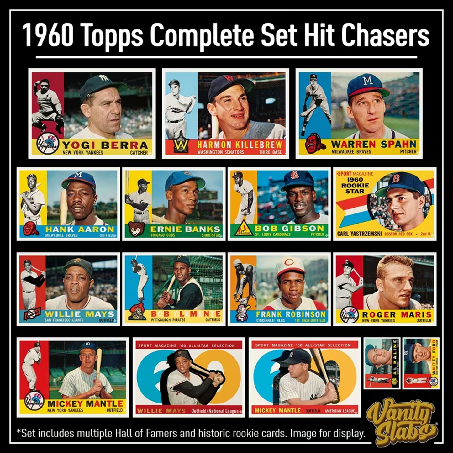 1960 Topps VINTAGE Baseball 572 Card CHASE Break | Chance to Get Carl Yastrzemski Rookie Card | Other Hits Included | Random Card from Set Encapsulated in Slab