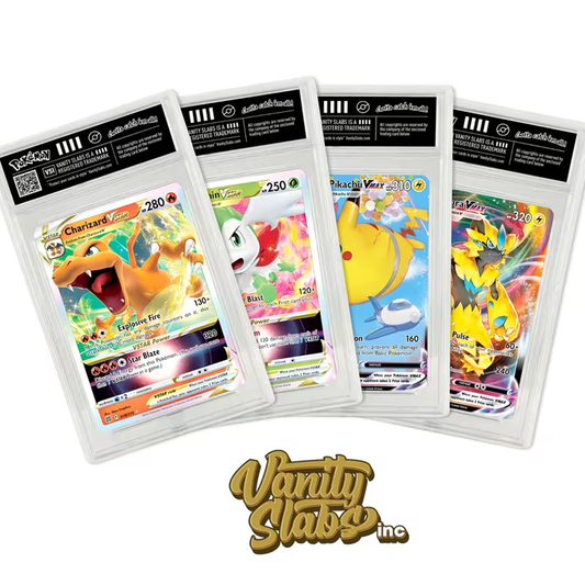 Pokémon Slab Enthusiast Bundles | EX, V, VMAX, VSTAR | Includes 10 BONUS Holo Cards Per Slab | Perfect Gift for Kids & Collectors