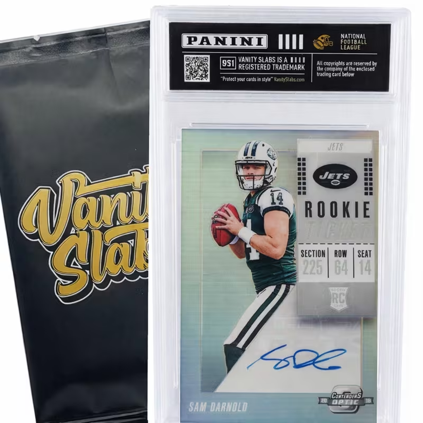 Panini Football Mystery Single Hit Slab | Football Card in Display Case | Inside is a Rookie, Star, Autograph or Insert Guaranteed! | Perfect Gift for Kids & Collectors of All Ages