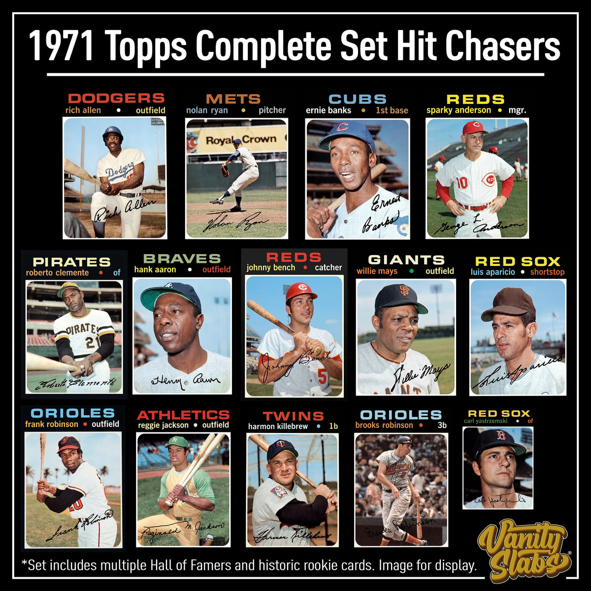 1971 Topps Vintage Baseball Mystery Slab ⚾ 1 Random Card Encapsulated – example product image 1