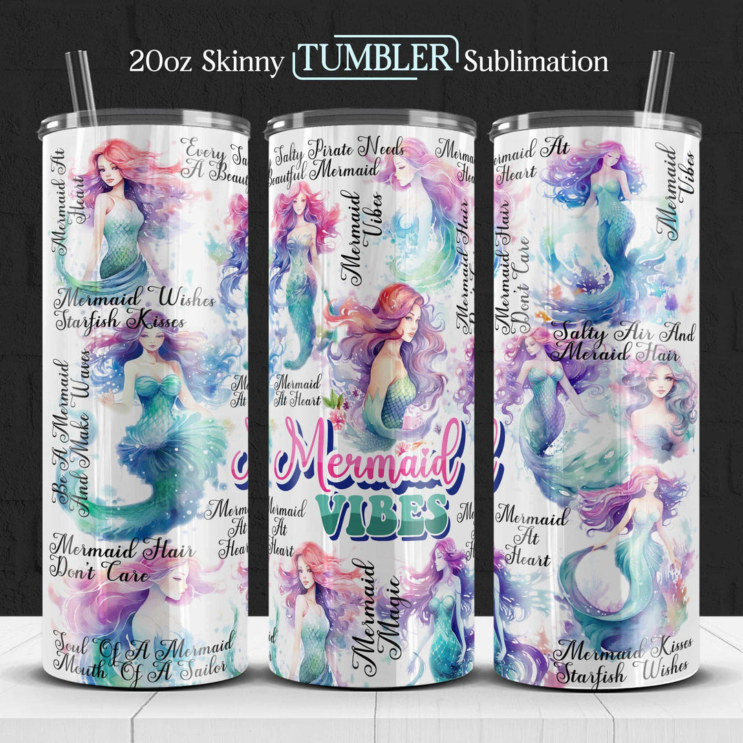 Mermaid Tumbler Wraps Design