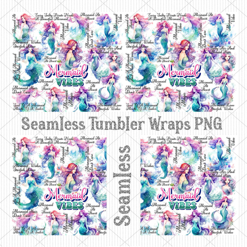 Mermaid Tumbler Wraps Design