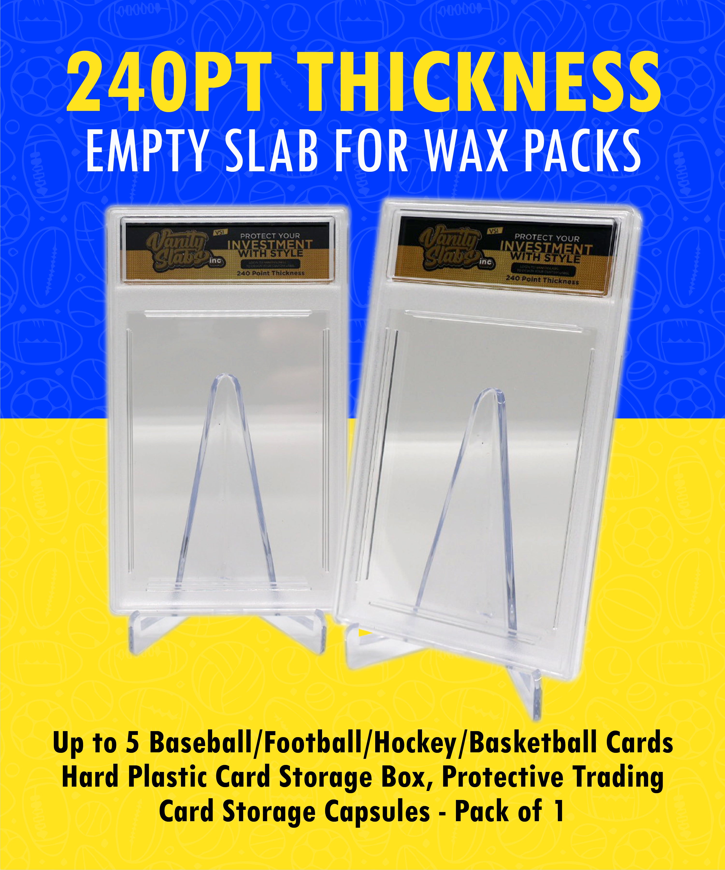 Slab Pack Labels Patent Pending Reusable Trading Card Slabs | Custom Display Labels ...