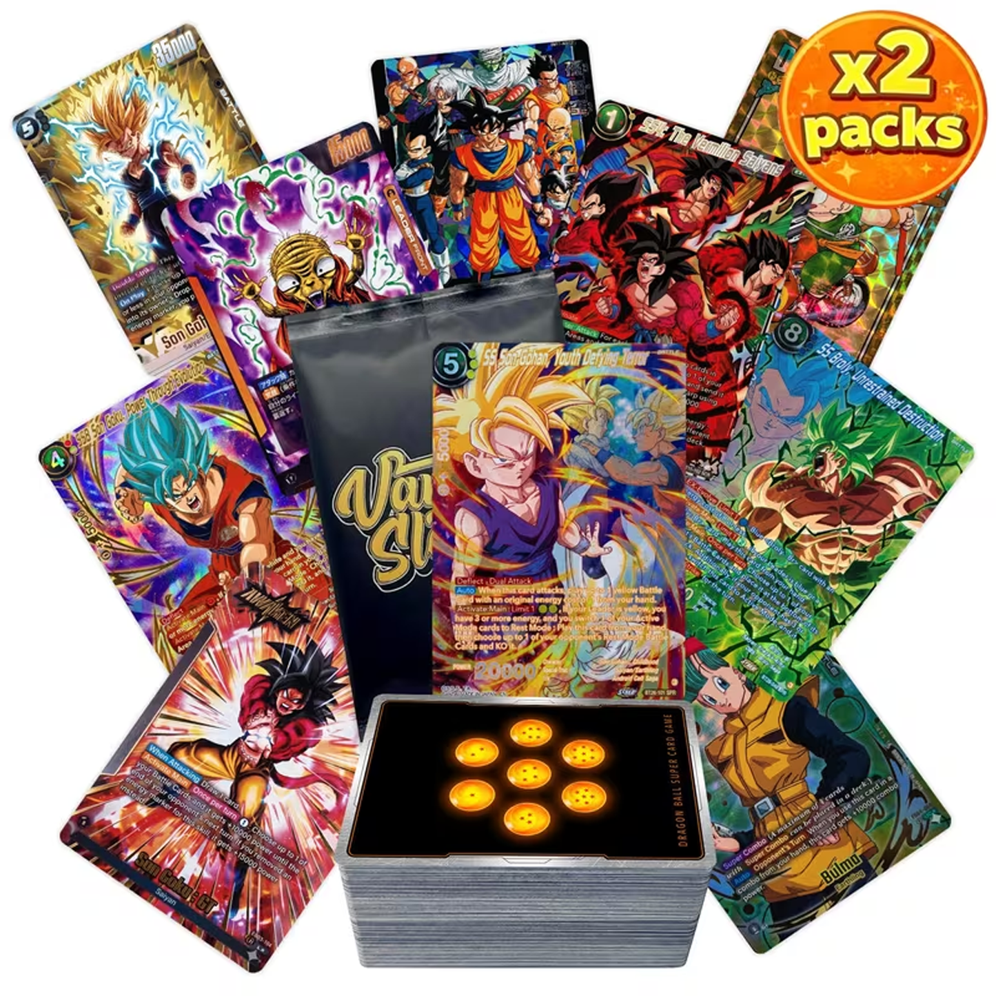 Dragon Ball Z Trainer Bundle | 60+ Dragon Ball Z Cards | 1x Super Rares Guaranteed | Random Holos/Rares Included! | Perfect Giftable for Kids & Collectors!