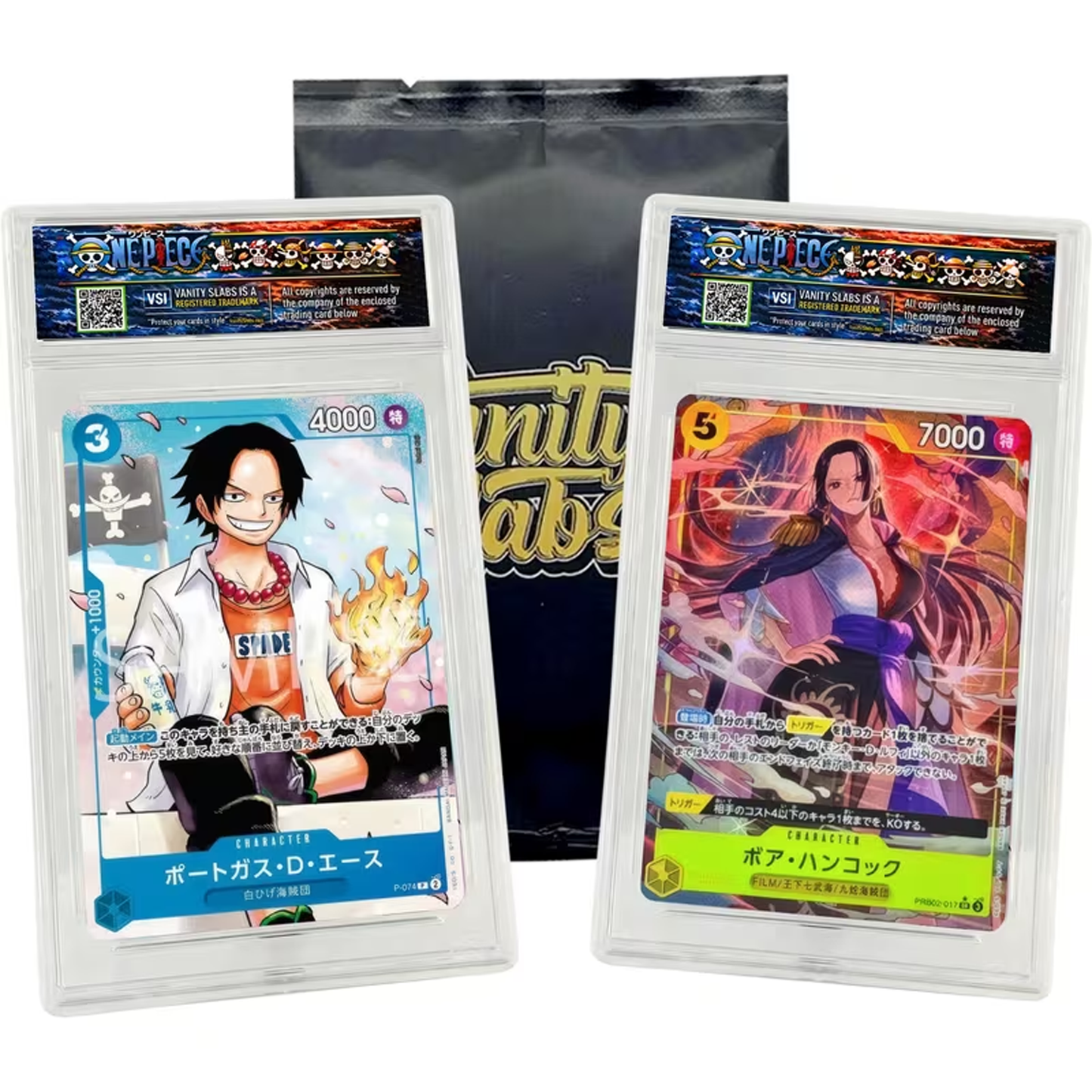 One Piece Card Mystery Slab | 1x Super Rare Card in Display Slabs! | Includes 10 BONUS Cards (Holo/Uncommon/Common) | Perfect Gift for Kids & Collectors