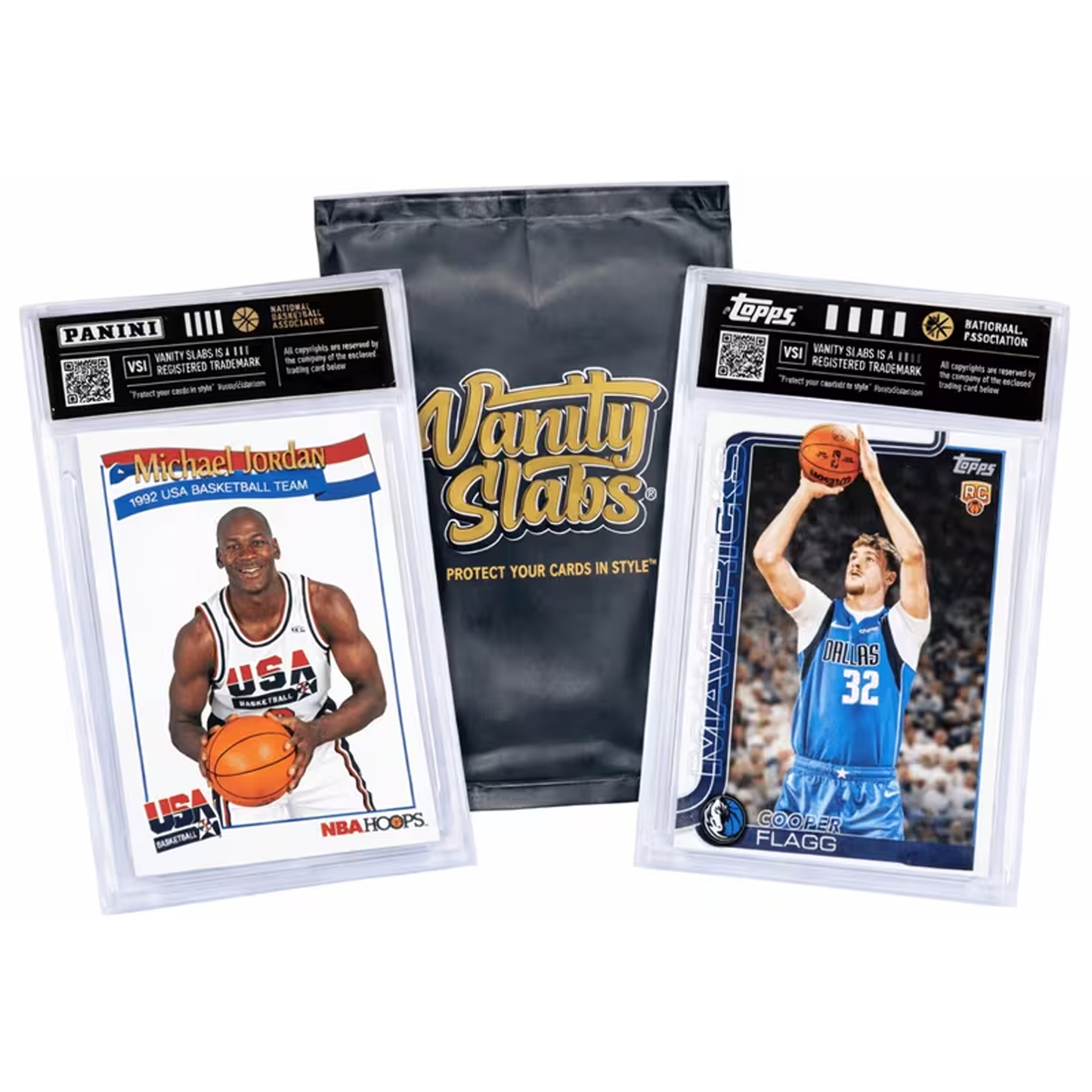 Basketball Collectible Random Card in Display Slab | Rookies, Stars, Autographs or Inserts Guaranteed | Panini & Topps Included | Perfect Gift for Kids & Collectors