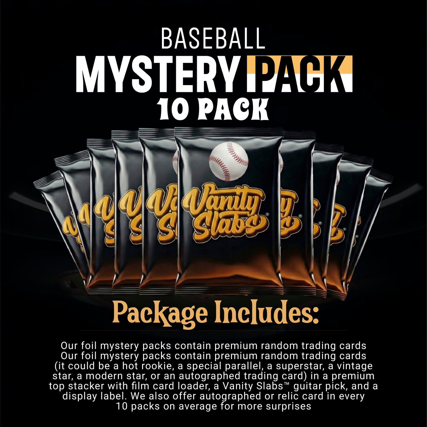 Baseball Mystery 10 Ultimate Elite Packs (Loaded with Goodies) Great Party Favors