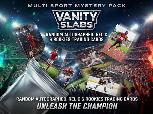Vanity Slabs Multi-Sport Mystery Slab Pack (1 Random Sport Graded Slab plus 1 Bonus Non Graded Slab)
