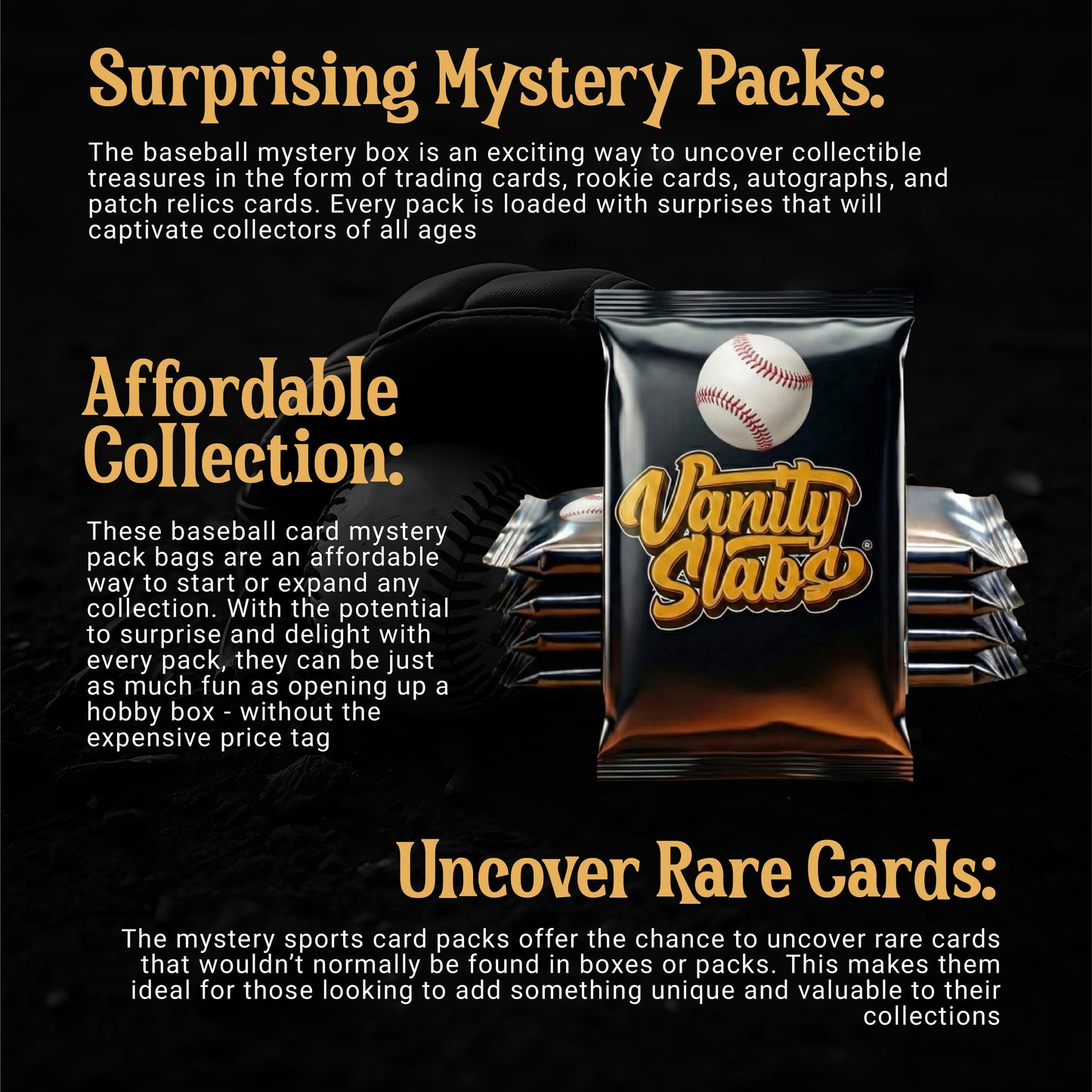 Baseball Mystery 5 Packs (Random Relic & Rookies Trading Cards)