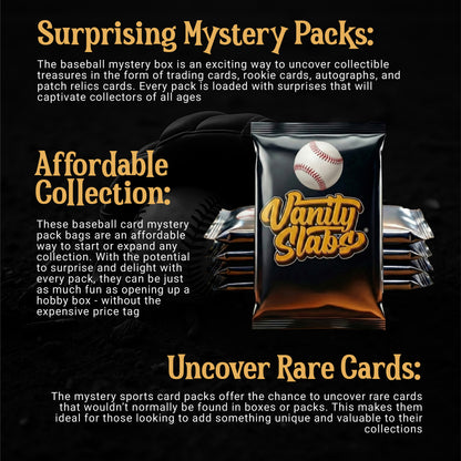 Baseball Mystery 5 Packs (Random Relic & Rookies Trading Cards)