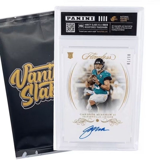 Panini Football Mystery Hit Slab – Slabbed Football Card in Premium Display Case | Rookies, Stars, Autographs or Inserts Guaranteed! | Perfect Gift for Kids & Collectors