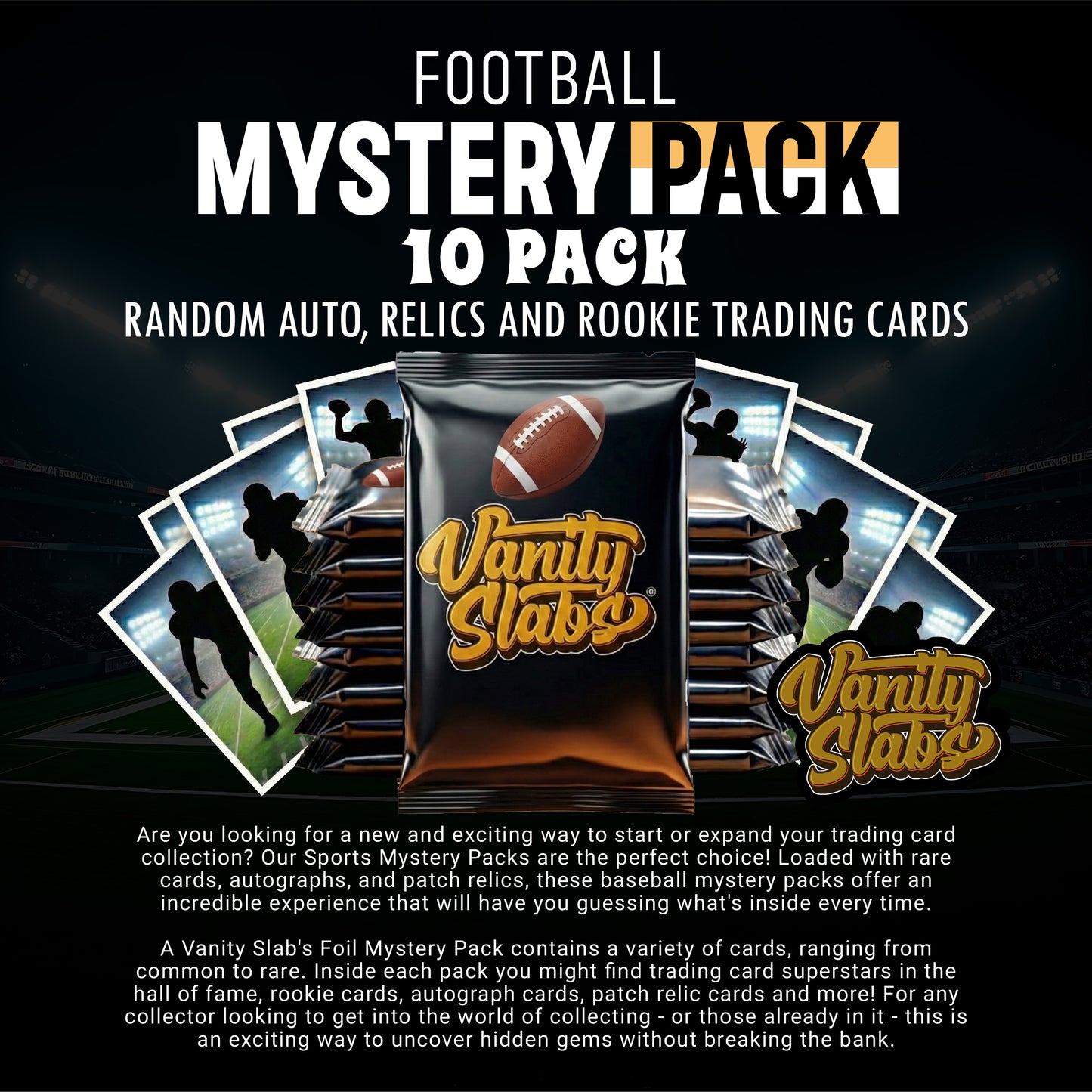 Football Mystery 10 Ultimate Elite Packs (Loaded with Goodies) Great Party Favors
