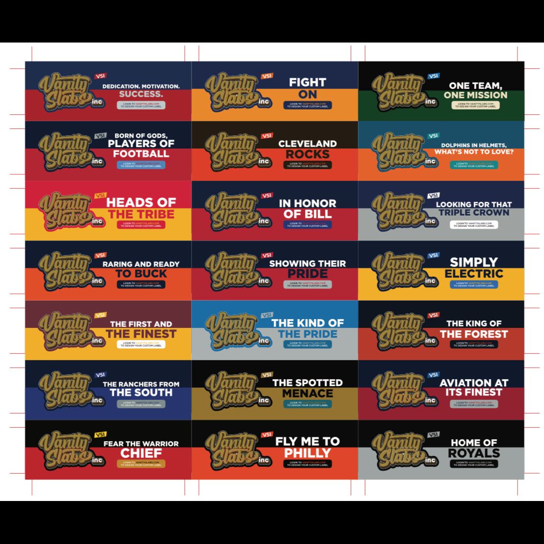Slab Pack Labels Ready to Print Horizontal Labels Sheets with Sports Logos – Vanity ...