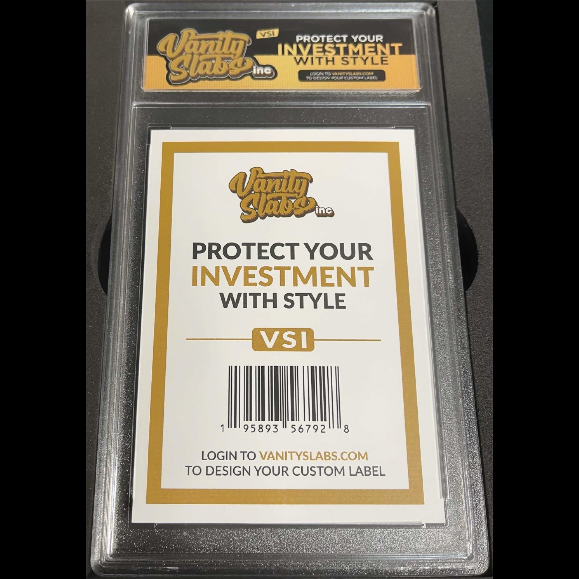graded card slab labels Vanity Slabs 35pt Holder for Standard Size Trading Cards for Baseball Football Hockey Basketball Cards