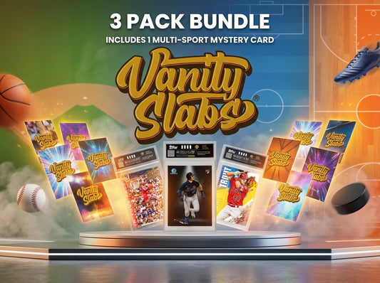 Vanity Slabs 3 Pack Slab Bundle for Standard 35pt Trading Cards includes Free Random Mystery Card