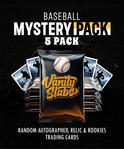 Baseball Mystery 5 Packs (Random Relic & Rookies Trading Cards)