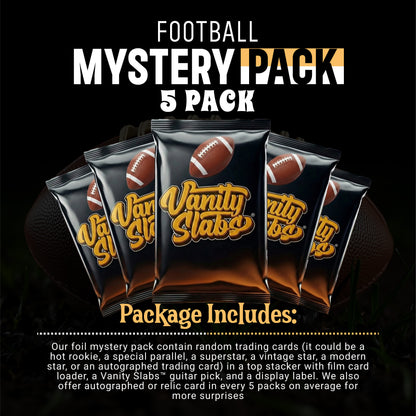 Football Mystery 5 Packs (Random Relic & Rookie Trading Cards)