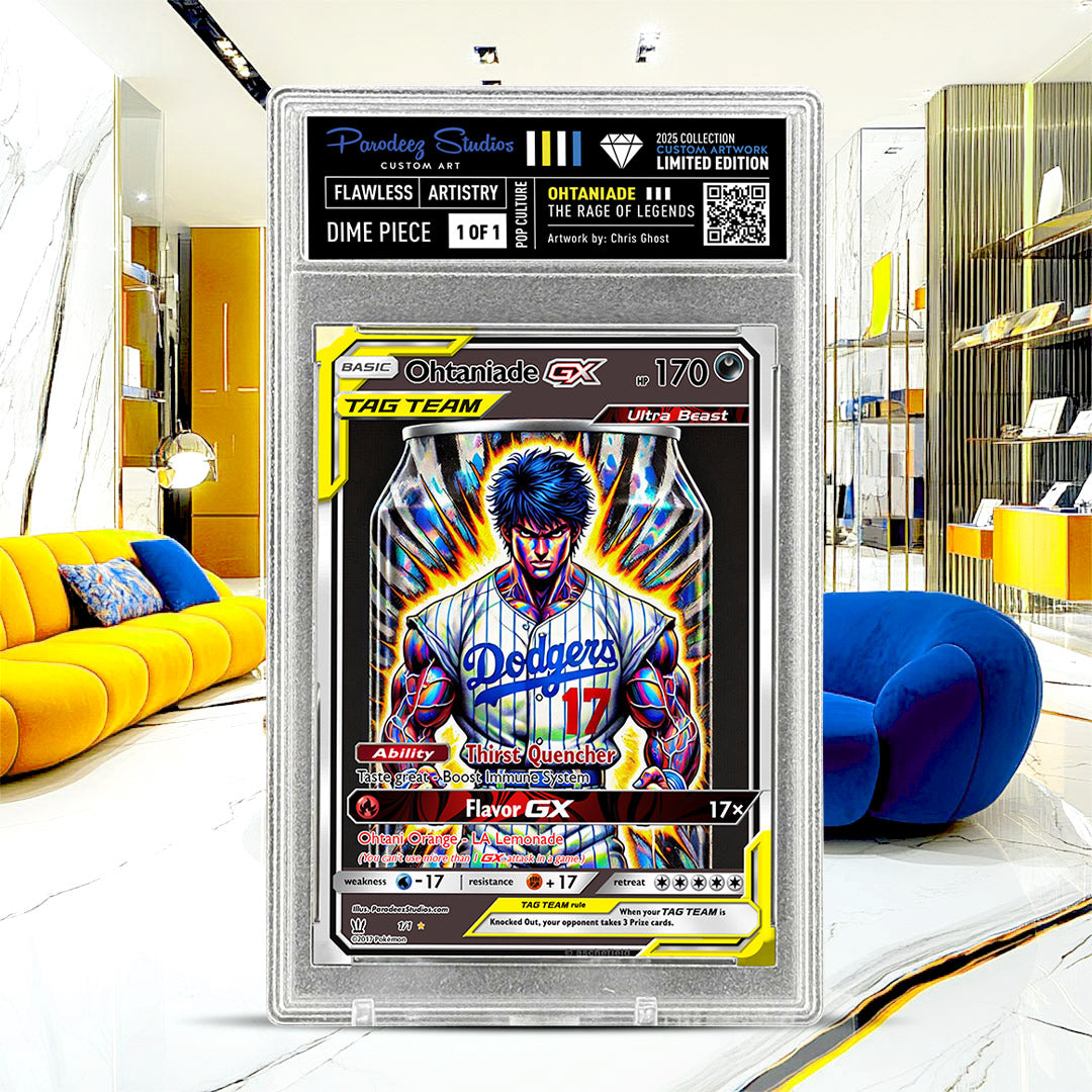 Custom One of One Fan Art Artwork Print and Slab 2.5” x 3.5” Trading Card with Custom Label (Upload Art or Tell Us what you want)