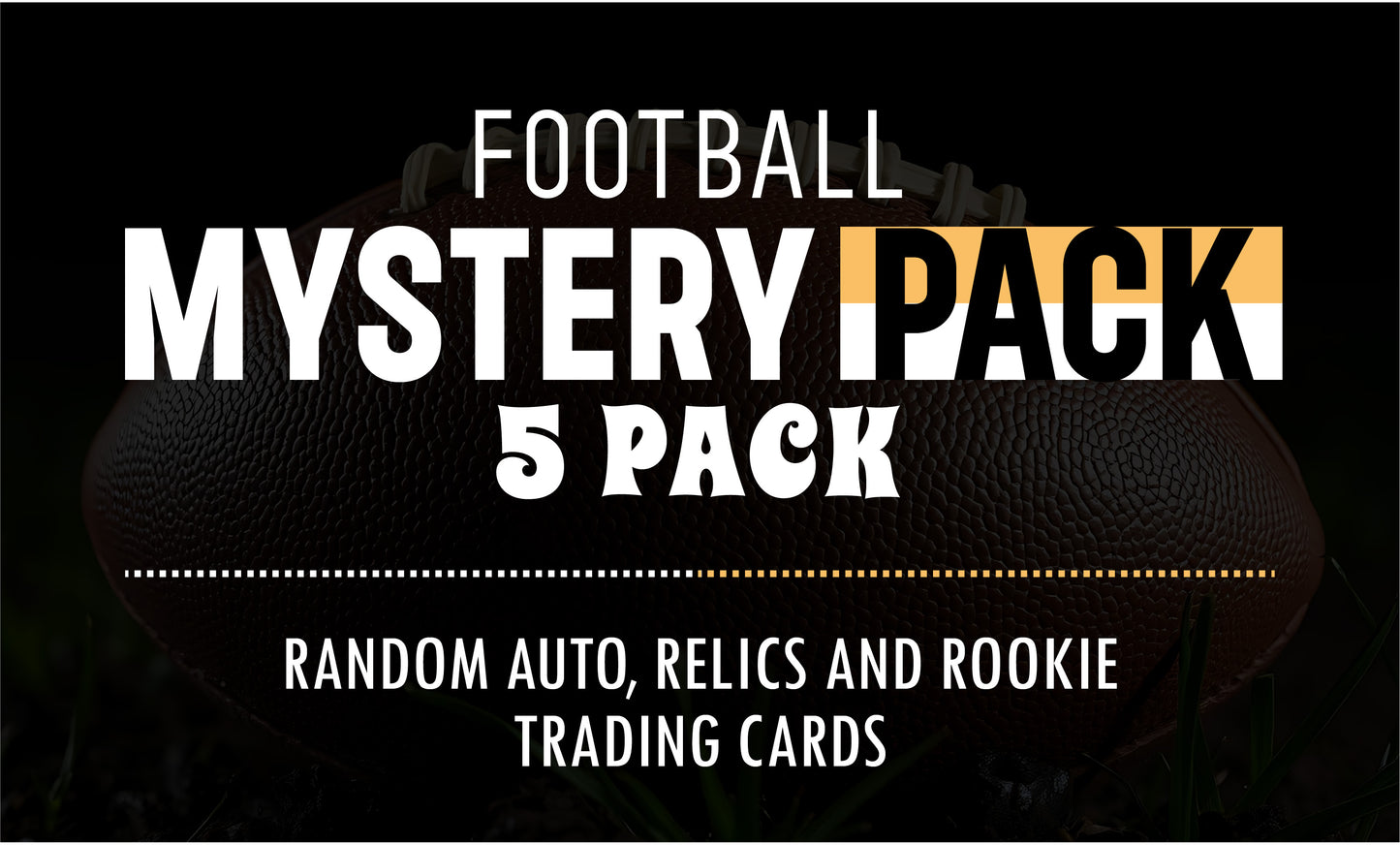 Football Mystery 5 Packs (Random Relic & Rookie Trading Cards)
