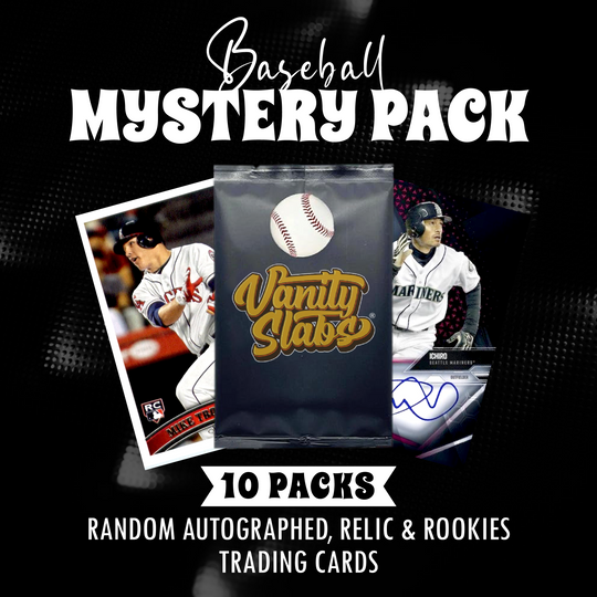 Baseball Mystery 10 Packs (Random Autographed, Relic & Rookies Trading Cards)