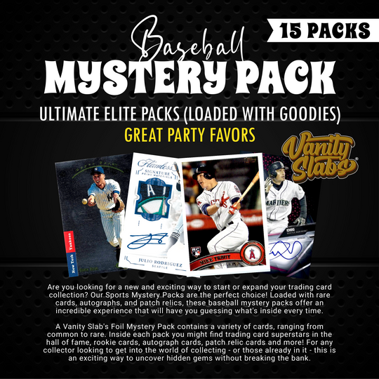 Baseball Mystery 15 Ultimate Elite Packs (Loaded with Goodies) Great Party Favors
