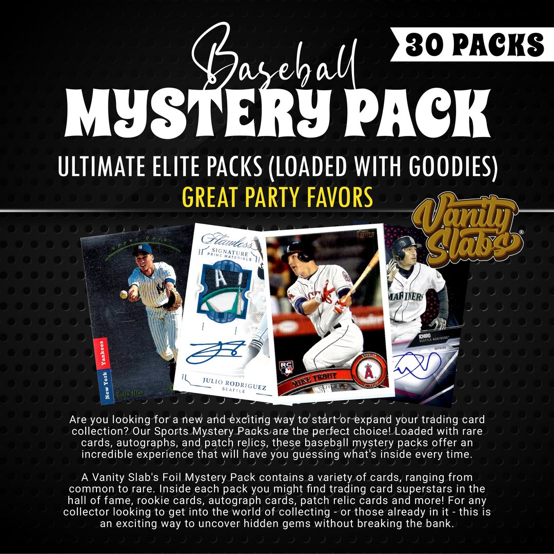 Baseball Mystery 30 Ultimate Elite Packs (Loaded with Goodies) Great Party Favors