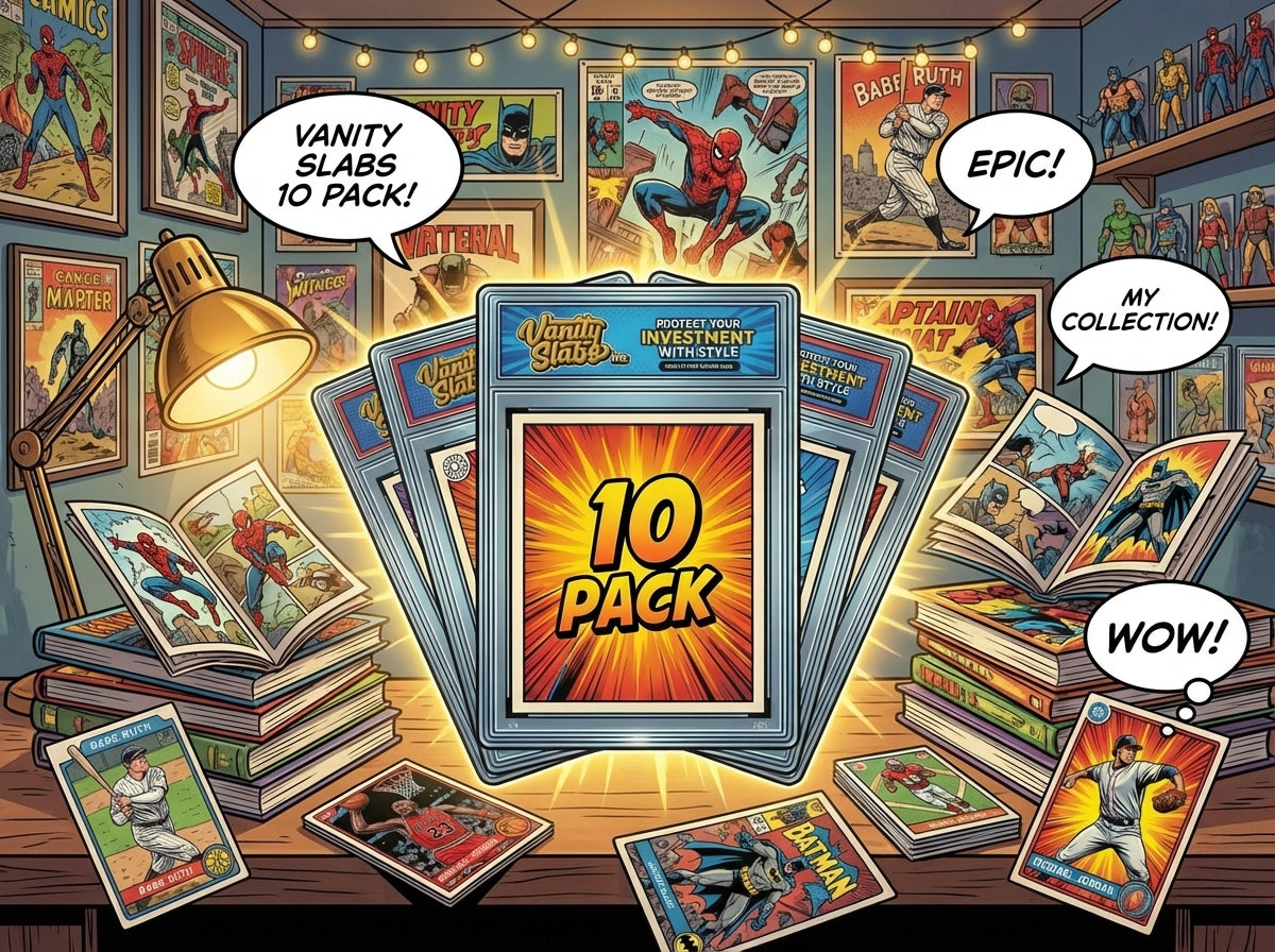 The VSI Brick - 10 Slab 35pt Bundle with Mystery Card Baseball Football Hockey Basketball Cards