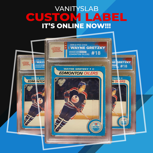 Wayne Gretzky hockey card displayed on professional label design concierge service page