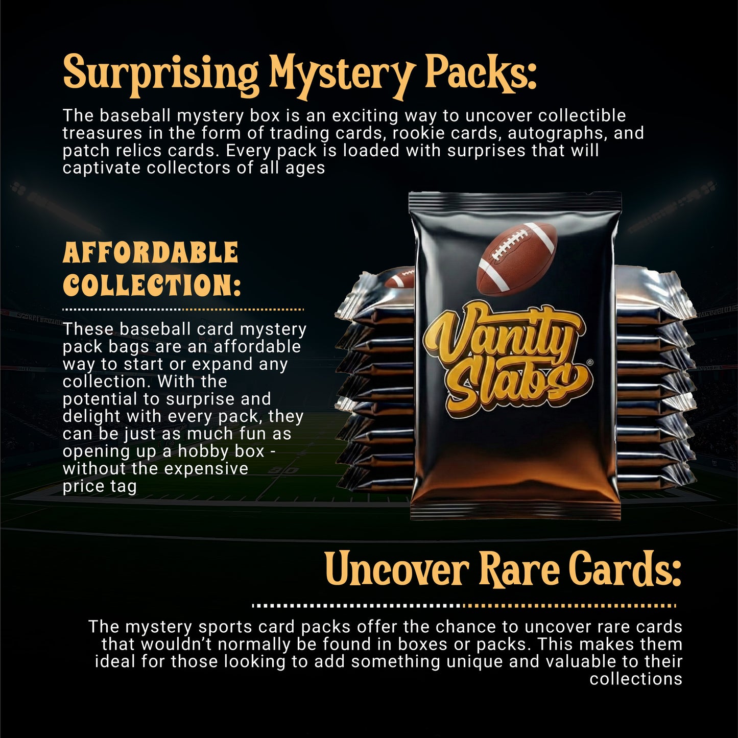 Football Mystery 10 Ultimate Elite Packs (Loaded with Goodies) Great Party Favors