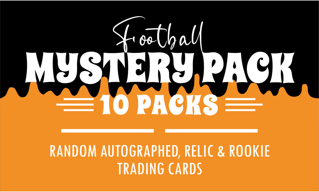 Football Mystery 10 Packs (Random Autographed, Relic & Rookie Trading Cards)