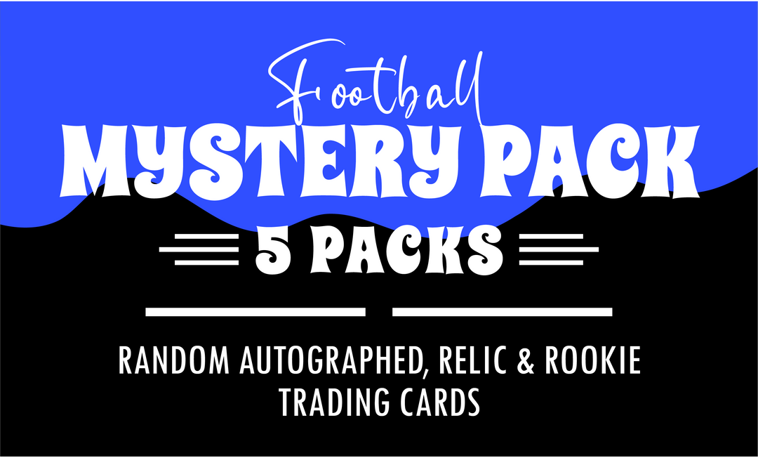 Football Mystery 5 Packs (Random Autographed, Relic & Rookie Trading Cards)