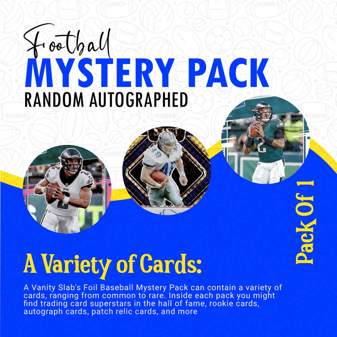 Football Mystery Pack (Random Autographed, Relic & Rookie Trading Cards)