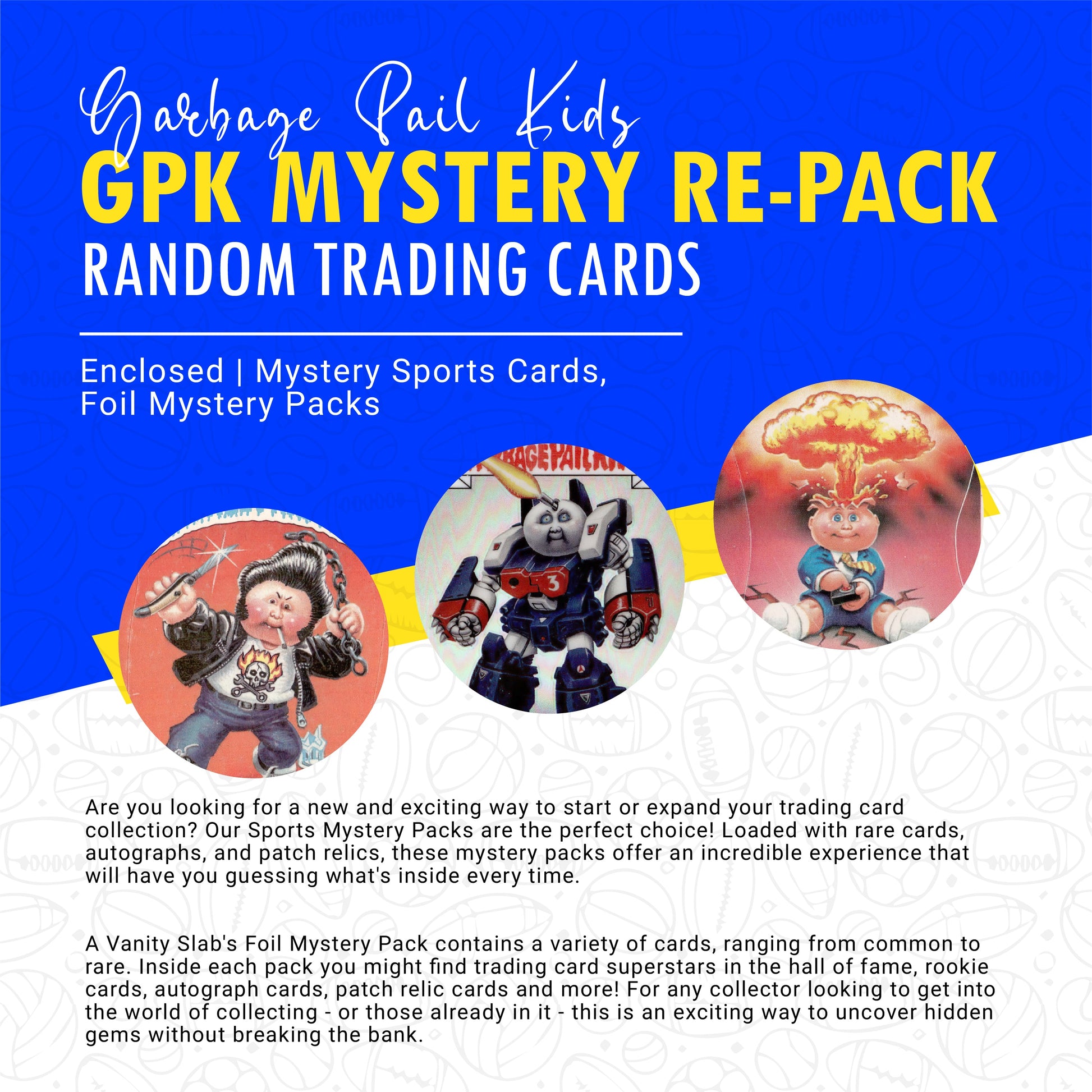 rare garbage pail cards Garbage Pail Kids GPK Mystery Pack Random Trading Cards – Vanity Slabs Inc